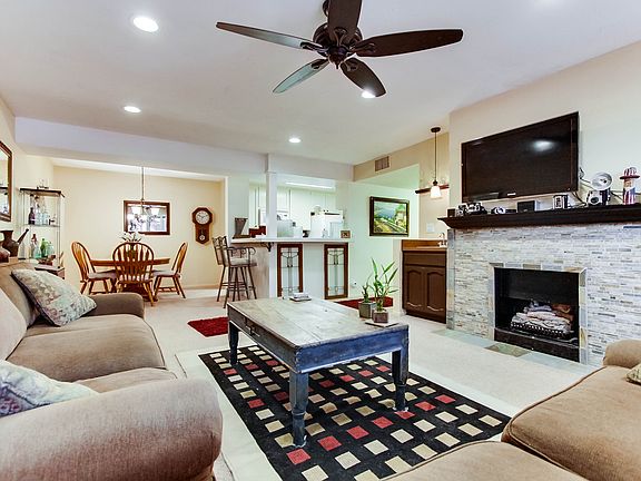 Living Room and Fireplace