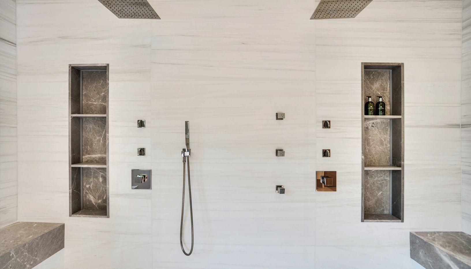  2nd Floor his & her shower with body jets & handheld- all showers are thermostatic 