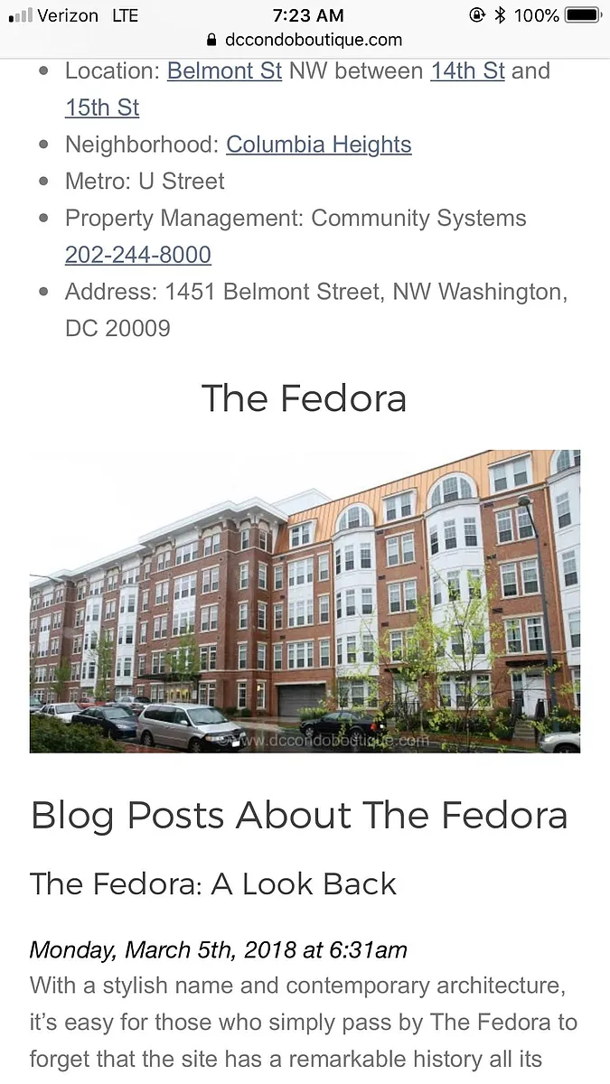 Exterior of the building. - 1451 Belmont St NW #401