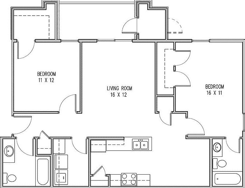 2 bedroom floorplan