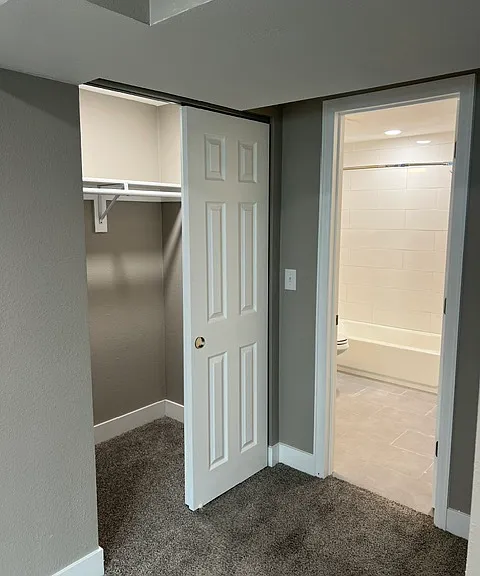 BASEMENT BEDROOM WALK-IN CLOSET.