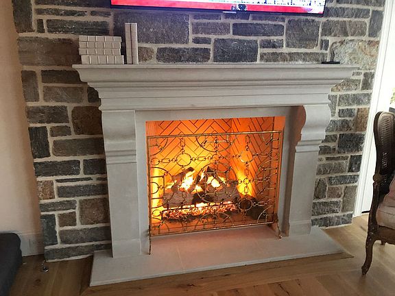 Limestone Fireplaces. 
