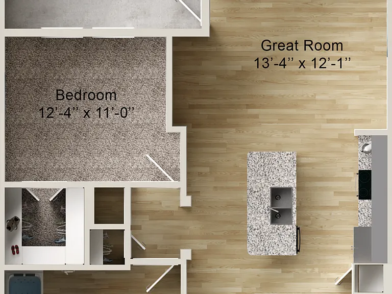 One Bedroom Layout in Greenville, TX
