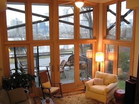 Panoramic view of CLE skyline and Cuyahoga River