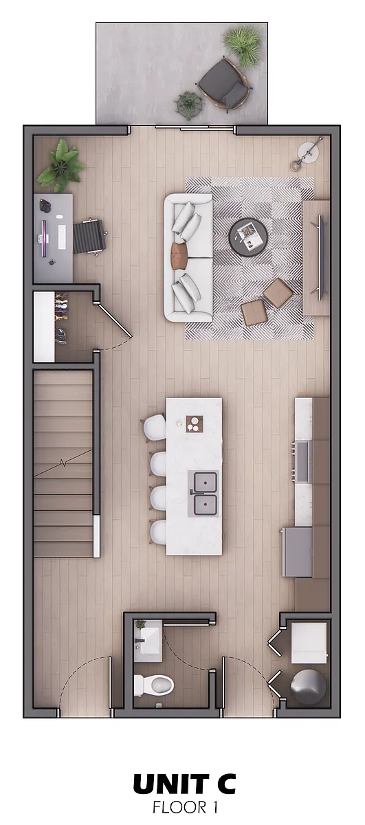 Floor plan Villa Skyline With Attached Garage