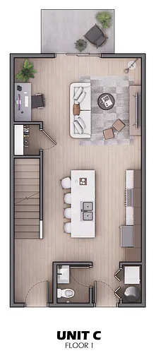 Floor plan Villa Skyline With Attached Garage