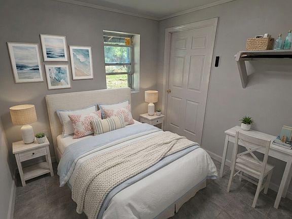 Bedroom- this image is virtually staged to show room potential