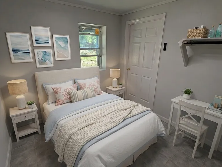Bedroom- this image is virtually staged to show room potential