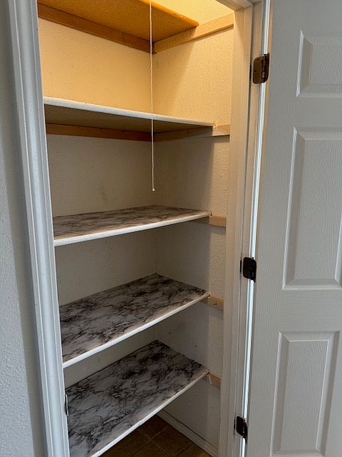Spacious pantry off kitchen