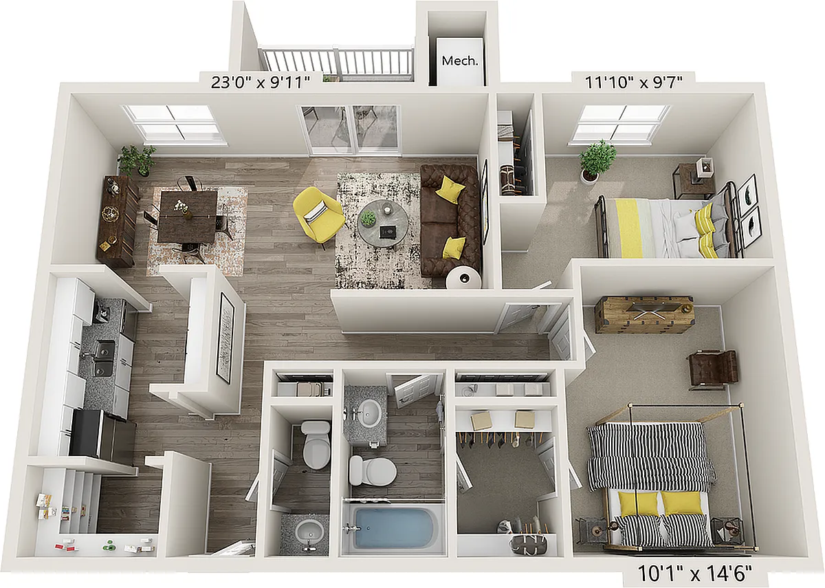 Floor plan North - 2J