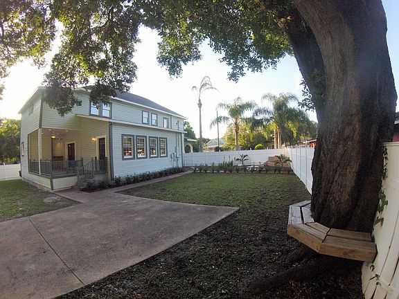 back porch & rear of home