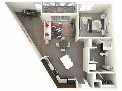 Floor plan Francesca (1x1)