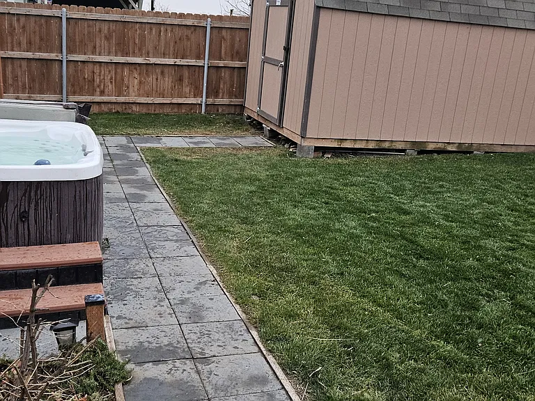 Storage shed backyard