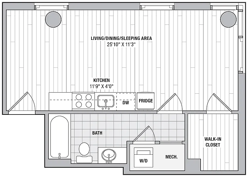 Floor plan Studio G