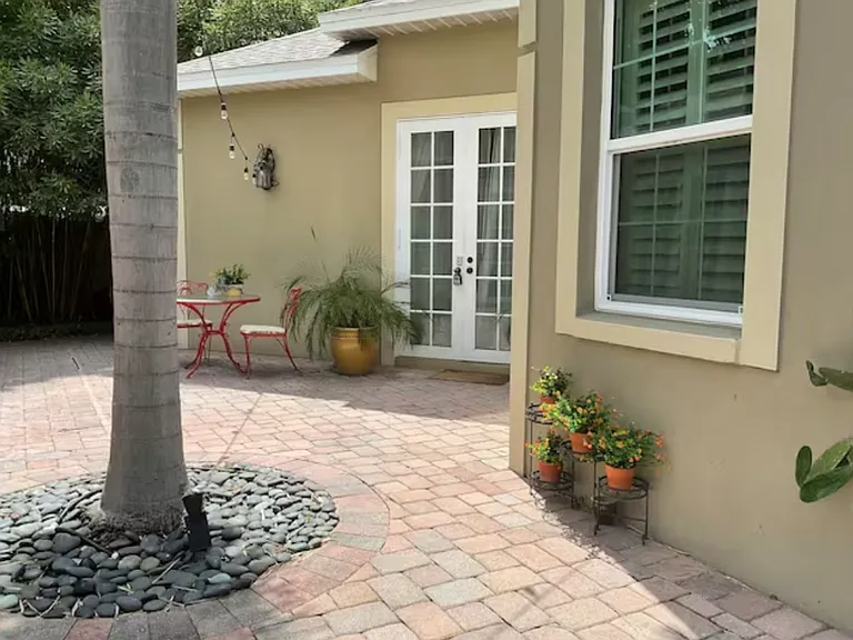Enjoying sitting or dining outside.