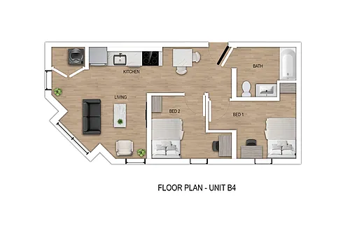 Floor plan B4 - 2X1
