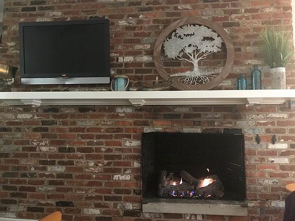 Gas fireplace and cooktop 