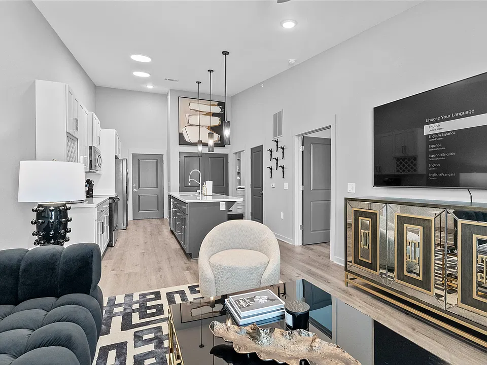 Black and White 1 Corporate Suite Living Room