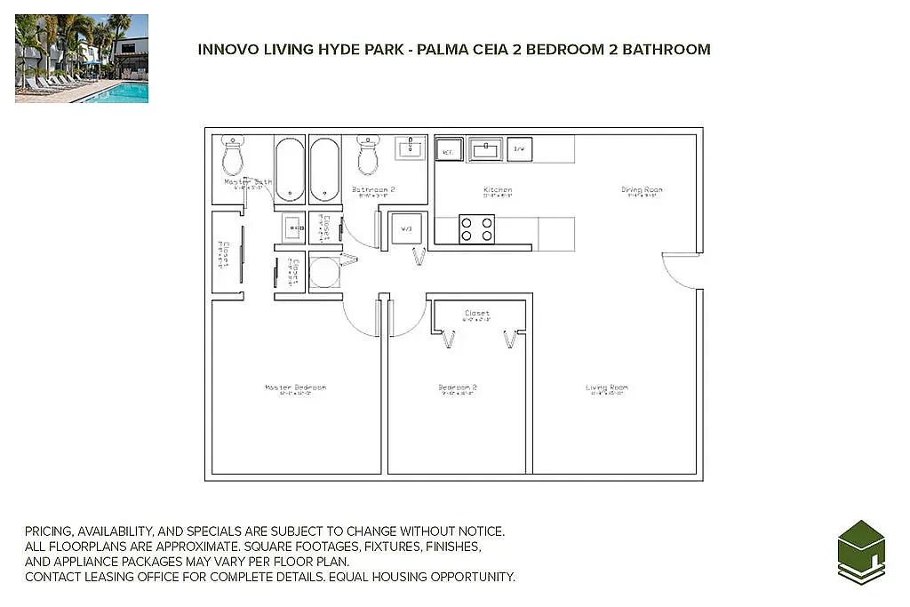 Floor plan Palma Ceia Designer 2 BR