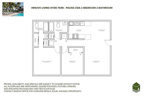 Floor plan Palma Ceia Designer 2 BR