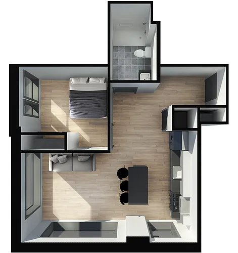 Floor plan 967-402 Elm St.