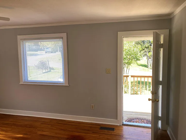 Front door into living room.