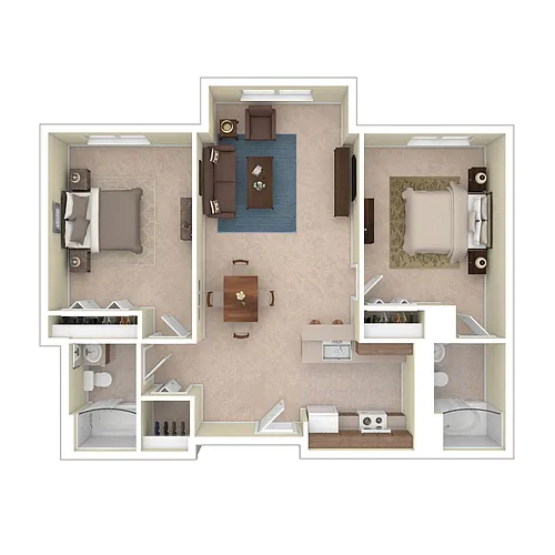 Floor plan 2 Bedroom Apartment