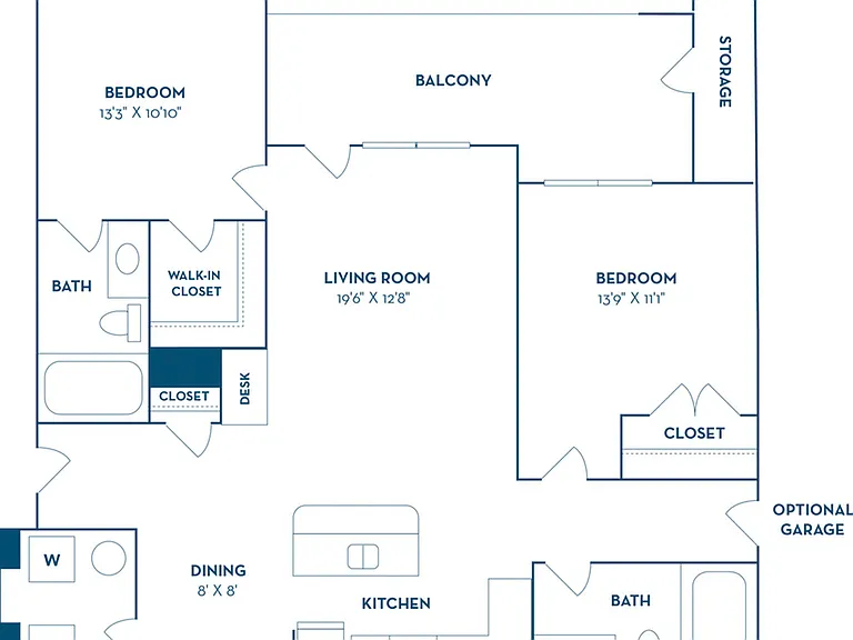 2 Bedroom | 2 Bath | 1152 SF | Renovated 2 Bedroom | 2 Bath | 1152 SF | Renovated