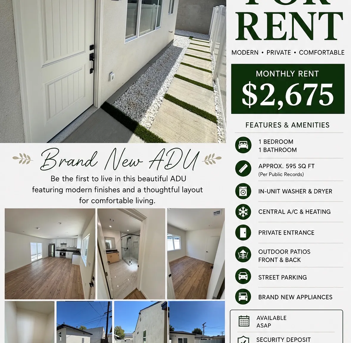 1 bed, 655 sqft, $2,675 — Photo 1