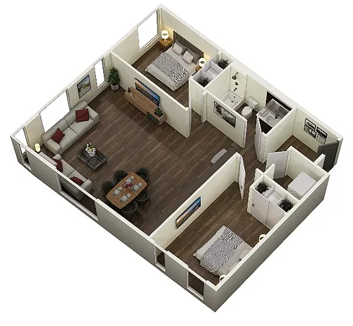Floor plan 2-Bed A