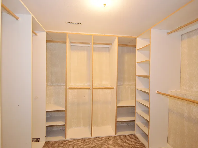 Lower bedroom walk-in closet.
