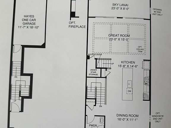 Entry and main level floor plan