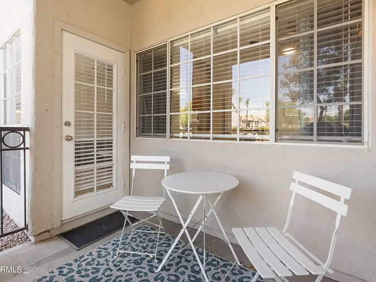 PRIVATE PATIO WITH MT VIEW & LAWN AREA