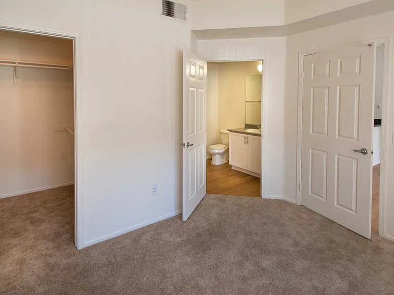 Carpeted Bedroom with Walk-In Closet and En Suite Bathroom