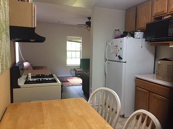 Kitchen leading into main room