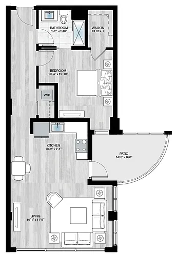 Floor plan Amelia-1B1B-S