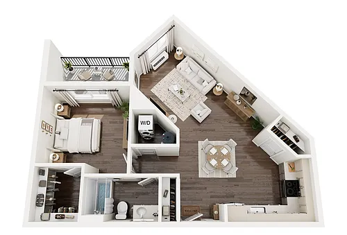 Floor plan C.2 One Bedroom