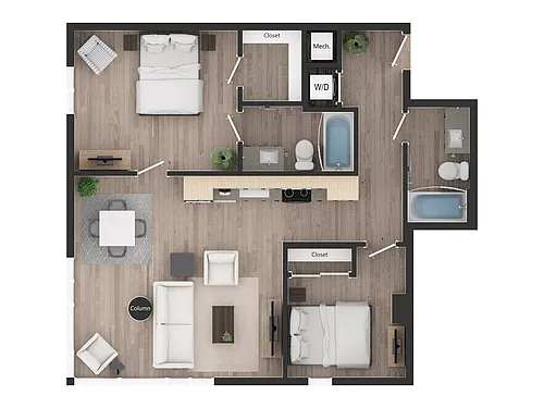 Floor plan 2BD2f