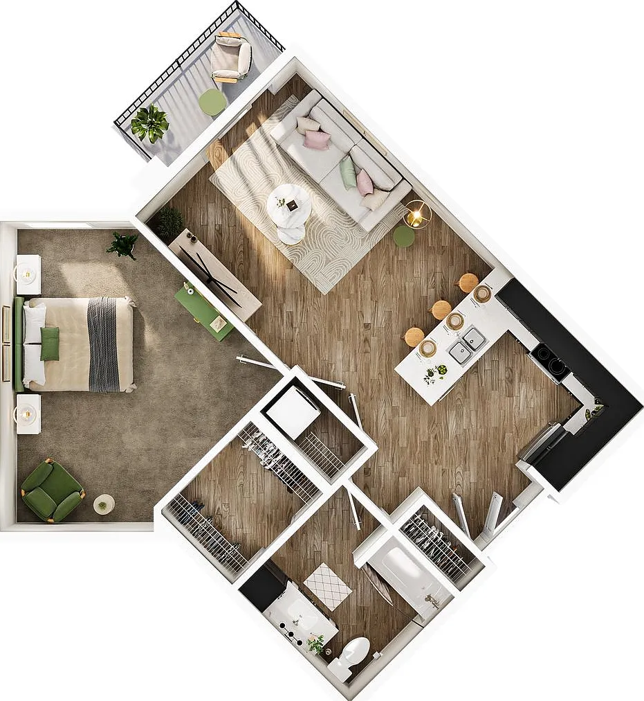 The Bend - 1 Bedroom / 1 Bathroom — Photo 2