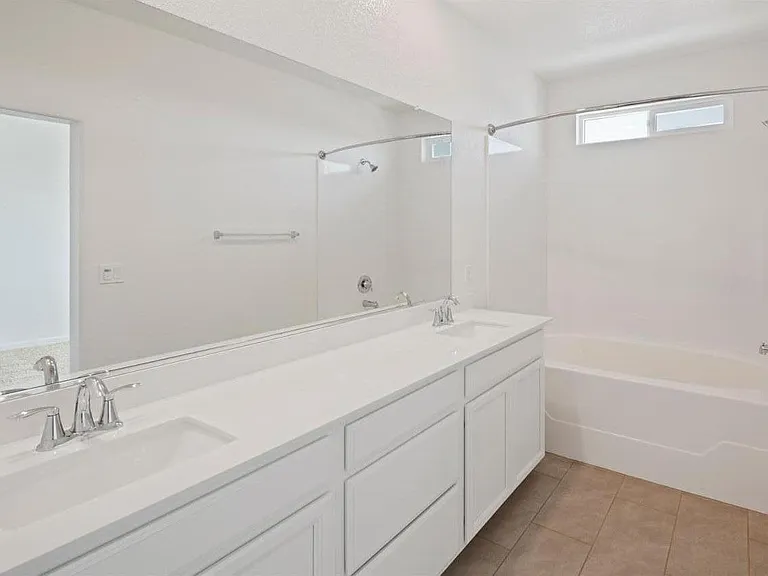 Master Bathroom: with Dual Sinks and a Bath Tub