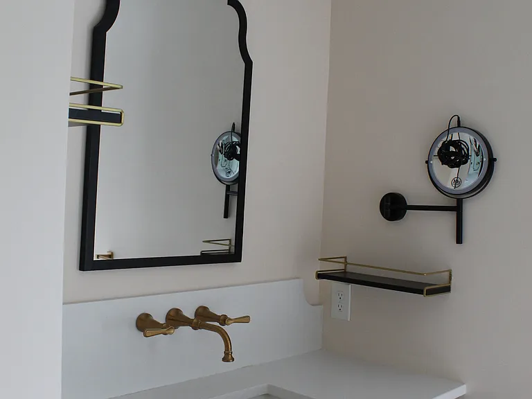 One of two masterbath sinks