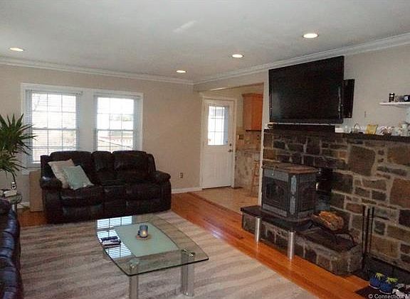 Living Room with Wood Burning
