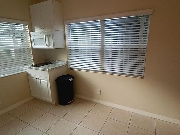 Large microwave and two- burner stovetop and counter. Lot's of light!
