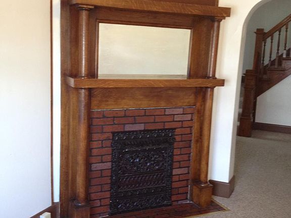 Decorative fireplace in living room