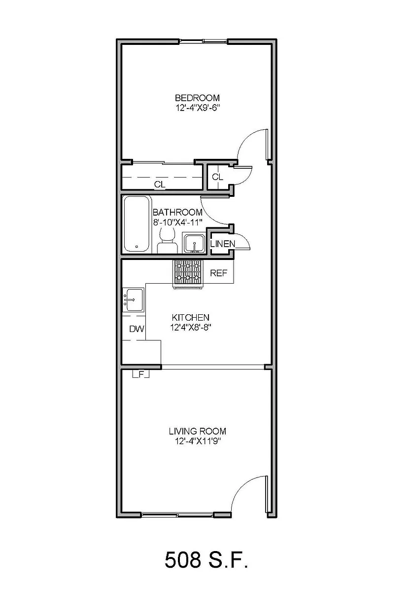 Floor plan 1x1A