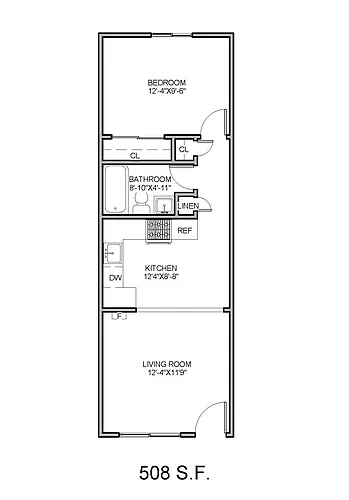 Floor plan 1x1A