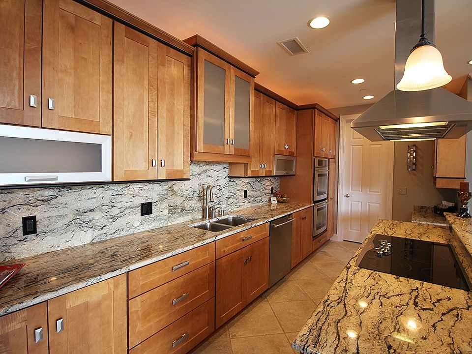 Beautiful granite countertops with ample space for cooking