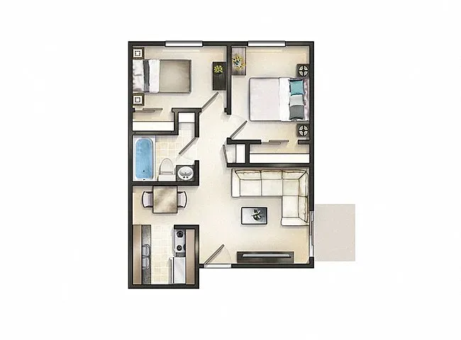 Floor plan 2 Bedroom