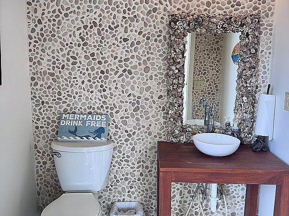 Pool house half bath