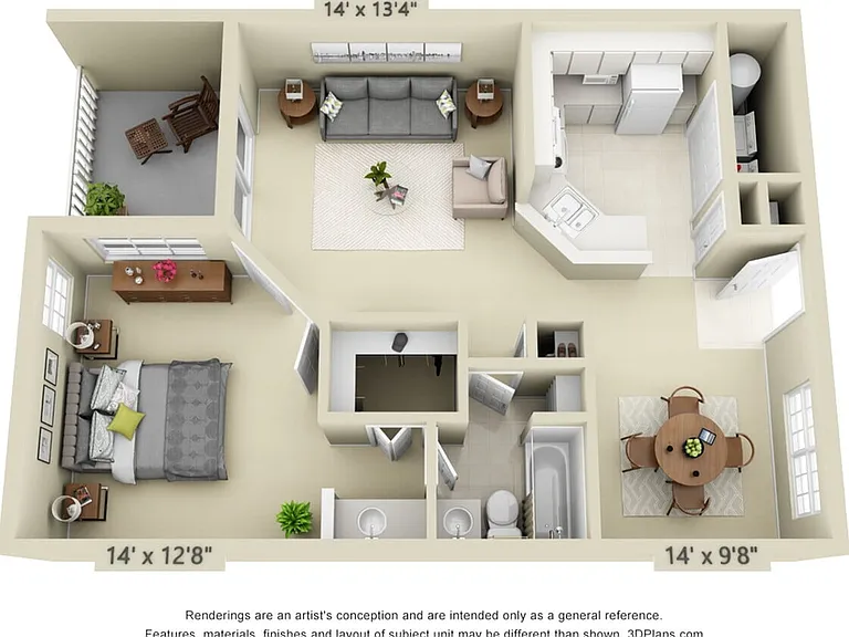 1 Bedroom 1 Bedroom